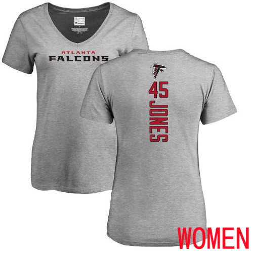 Atlanta Falcons Ash Women Deion Jones Backer NFL Football #45 T Shirt